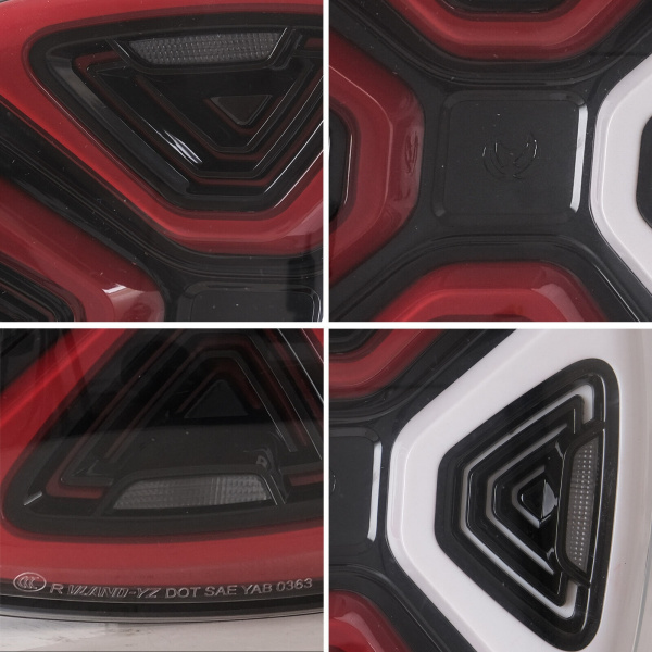 Upgrade VOLL LED Lightbar Design Rückleuchten für Smart Fortwo /Forfour (453) 14-19 rot / klar