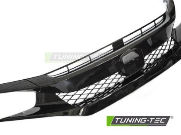 Upgrade Design Sportgrill / Frontgrill passend für Honda Civic X 16-21 Hochglanz schwarz
