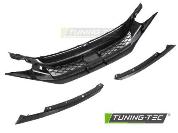 Upgrade Design Sportgrill / Frontgrill passend für Honda Civic X 16-21 Hochglanz schwarz