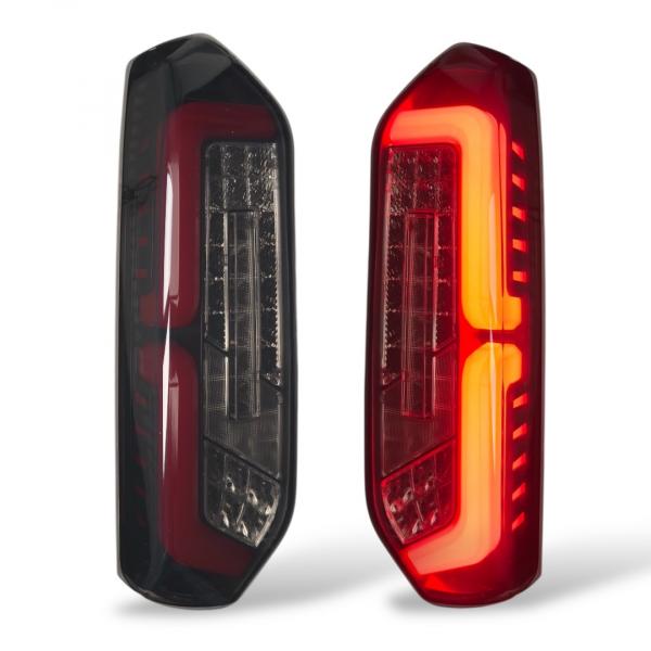 Voll LED Upgrade Design Rückleuchten passend für Ford Transit Custom / Custom (MK3) ab 2023 schwarz/rauch