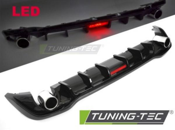 Upgrade Design Heck Diffusor passend für VW Golf 8 (VIII) 19-24 Hochglanz schwarz