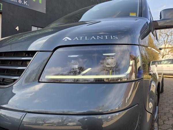 Ugrade Design Voll LED Tagfahrlicht Scheinwerfer passend für VW T5 03-09 schwarz mit Dynamik und Welcome-Funktion