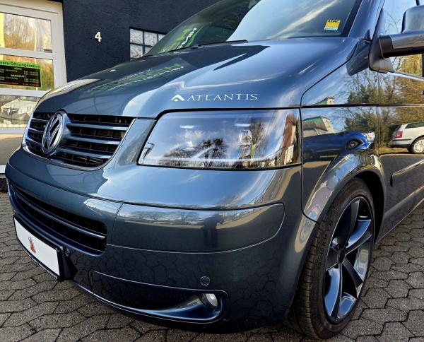 Ugrade Design Voll LED Tagfahrlicht Scheinwerfer passend für VW T5 03-09 schwarz mit Dynamik und Welcome-Funktion