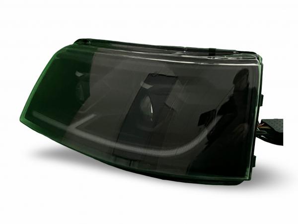 Ugrade Design Voll LED Tagfahrlicht Scheinwerfer für VW T5 03-09 schwarz mit Dynamik und Welcome-Funktion