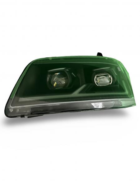 Ugrade Design Voll LED Tagfahrlicht Scheinwerfer für VW T5 03-09 schwarz mit Dynamik und Welcome-Funktion