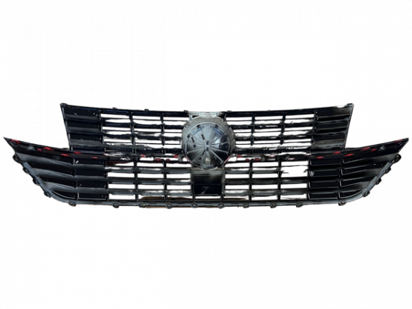 Upgrade Design Kühlergrill für Volkswagen T6.1 ab 2019 Hochglanz schwarz / rot