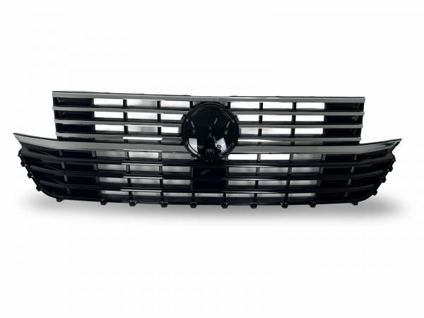 Upgrade Design Kühlergrill für Volkswagen T6.1 ab 2019 Hochglanz schwarz / chrom