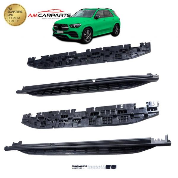 Upgrade Design Trittbretter / Einstiegsleisten passend für Mercedes Benz GLE (V167) 18+ inkl. Montagematerial Hochglanz schwarz