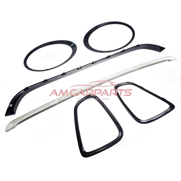 "Blackshine" Upgrade Rahmen/Blenden Set passend für Kühlergrill / Scheinwerfer / Rückleuchten passend für Mini Cooper R56 06-13 Hochglanz schwarz