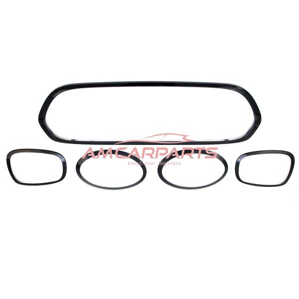 "Blackshine" Upgrade Rahmen/Blenden Set passend für Kühlergrill / Scheinwerfer / Rückleuchten passend für Mini Cooper F55/F56/F57 Vor-Facelift 13-20 Hochglanz schwarz