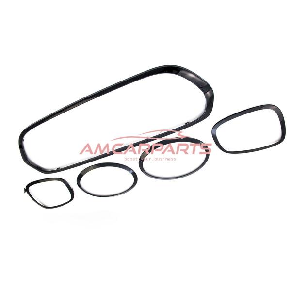 "Blackshine" Upgrade Rahmen/Blenden Set passend für Kühlergrill / Scheinwerfer / Rückleuchten passend für Mini Cooper F55/F56/F57 Vor-Facelift 13-20 Hochglanz schwarz