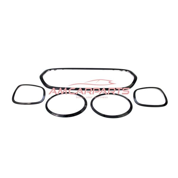 "Blackshine" Upgrade Rahmen/Blenden Set passend für Kühlergrill / Scheinwerfer / Rückleuchten passend für Mini Cooper F55/F56/F57 Vor-Facelift 13-20 Hochglanz schwarz