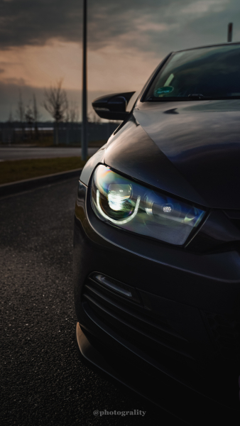 VOLL LED Tagfahrlicht Scheinwerfer Set für VW Scirocco III (3) 08-14 "complete Black"