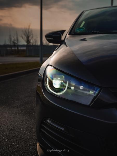 VOLL LED Tagfahrlicht Scheinwerfer Set für VW Scirocco III (3) 08-14 "complete Black"