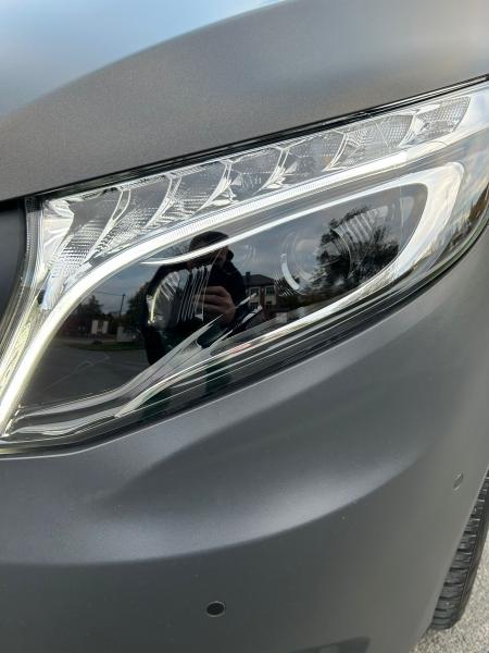 Sparpaket - VOLL LED Tagfahrlicht Scheinwerfer passend für Mercedes Benz V-Klasse / Vito W447 14-23 schwarz mit LED Blinker + LED Upgrade Design Rückleuchten passend für Mercedes Benz Vito W447 14-23 schwarz/klar dynamisch