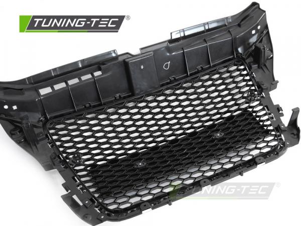 Upgrade Sportgrill / Kühlergrill für Audi A3 8P Facelift 08-12 Hochglanz Schwarz / Chrom