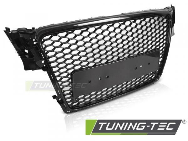 Upgrade Design Sportgrill / Kühlergrill für Audi A4 B8 08-11 Hochglanz Schwarz