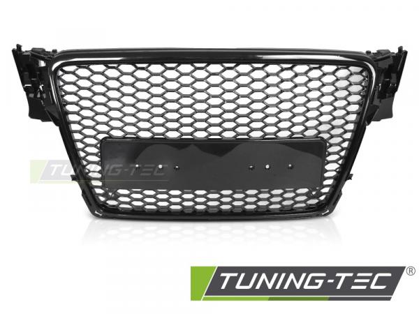 Upgrade Design Sportgrill / Kühlergrill für Audi A4 B8 08-11 Hochglanz Schwarz