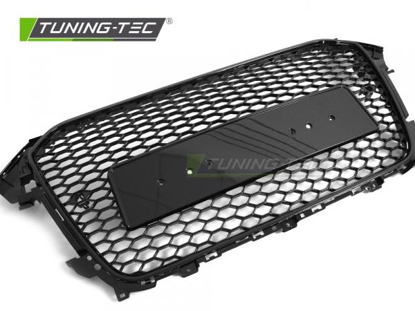 Upgrade Design Sportgrill / Kühlergrill für Audi A4 B8 Facelift 12-15 Hochglanz Schwarz