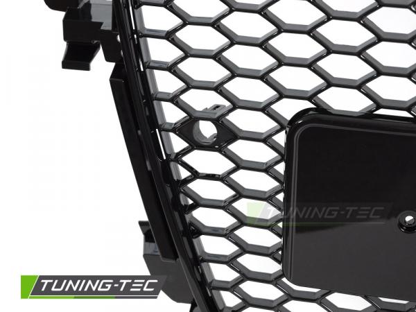 Upgrade Design Sportgrill / Kühlergrill für Audi A4 B8 Facelift 12-15 Hochglanz Schwarz