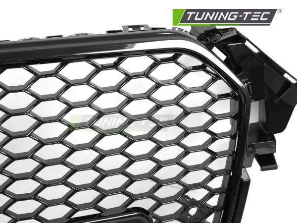 Upgrade Design Sportgrill / Kühlergrill für Audi A4 B8 Facelift 12-15 Hochglanz Schwarz