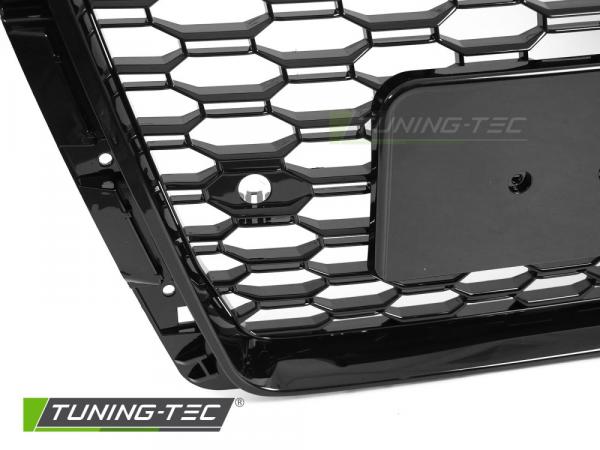 Upgrade "Plus" Sportgrill / Kühlergrill für Audi A4 B9 (8W) 15-19 Hochglanz schwarz in Wabendesign