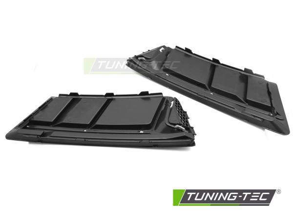 Upgrade "Plus" Nebelscheinwerferblenden / Lufteinlassblenden für Audi A4 B9 (8W) 15-19 Hochglanz schwarz in Wabendesign