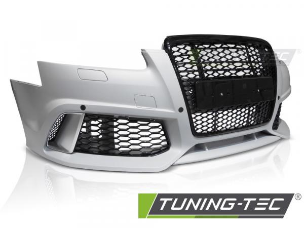 Upgrade Frontstoßstange Sport für Audi A6 C6 04-11 inkl. Zubehör in Hochglanz schwarz