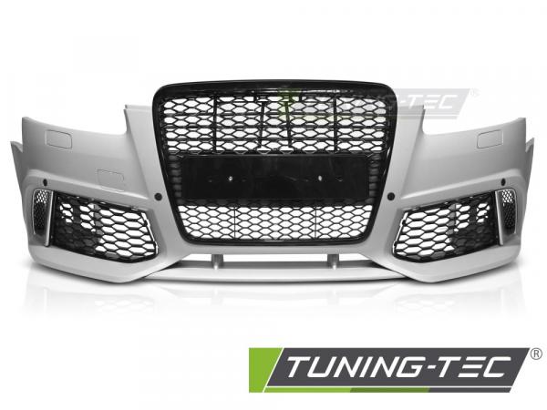 Upgrade Frontstoßstange Sport für Audi A6 C6 04-11 inkl. Zubehör in Hochglanz schwarz