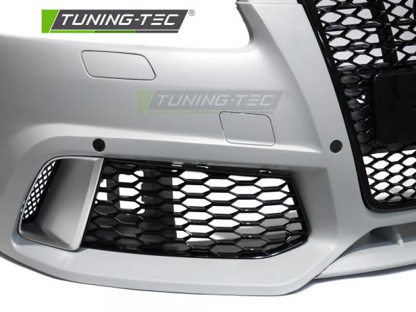 Upgrade Frontstoßstange Sport für Audi A6 C6 04-11 inkl. Zubehör in Hochglanz schwarz