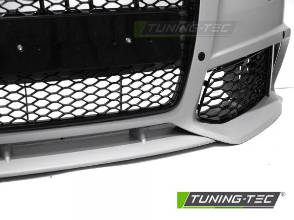 Upgrade Frontstoßstange Sport für Audi A6 C6 04-11 inkl. Zubehör in Hochglanz schwarz