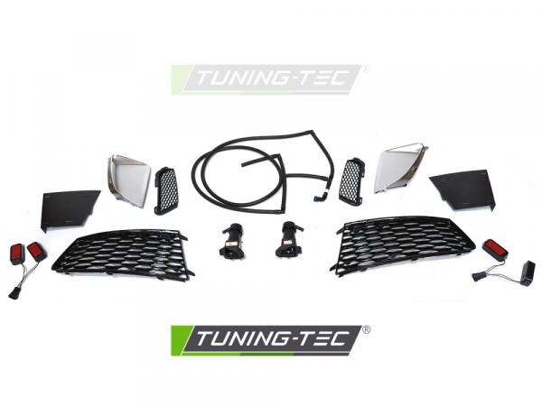 Upgrade Frontstoßstange Sport für Audi A6 C6 04-11 inkl. Zubehör in Hochglanz schwarz