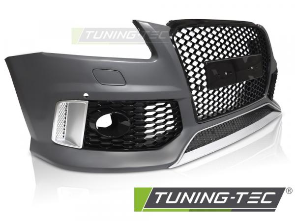 Upgrade Frontstoßstange Sport für Audi Q5 12-16 inkl. Zubehör in Hochglanz schwarz/Silber Matt