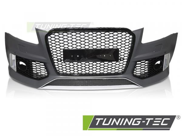 Upgrade Frontstoßstange Sport für Audi Q5 12-16 inkl. Zubehör in Hochglanz schwarz/Silber Matt