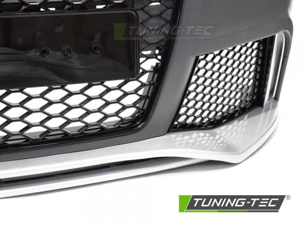 Upgrade Frontstoßstange Sport für Audi TT 8J 06-14 inkl. Zubehör in Hochglanz schwarz / Silber matt