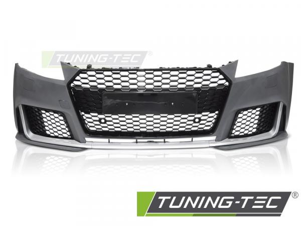 Upgrade Frontstoßstange Sport für Audi TT 8S 14-18 inkl. Zubehör in Hochglanz schwarz / Silber matt