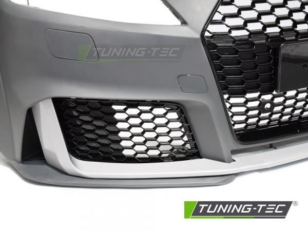 Upgrade Frontstoßstange Sport für Audi TT 8S 14-18 inkl. Zubehör in Hochglanz schwarz / Silber matt