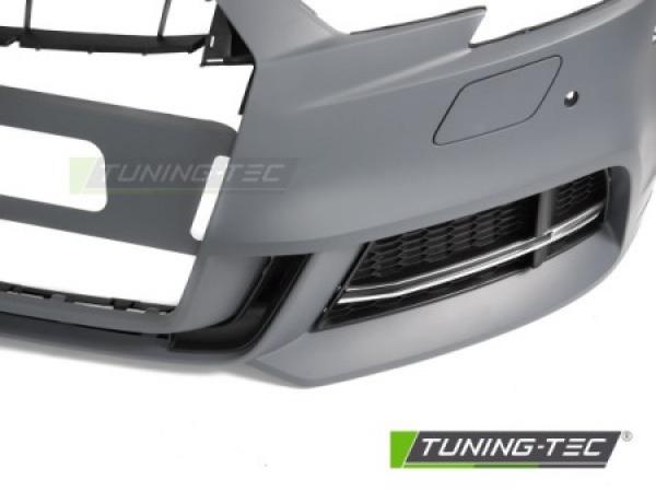 Upgrade Design Frontstoßstange für Audi A3 8V Facelift 17-20 inkl. Zubehör in Hochglanz schwarz mit PDC