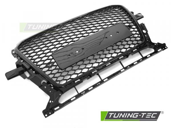 Upgrade Sportgrill / Kühlergrill passend für Audi Q5 8R Facelift 12-16 Hochglanz schwarz