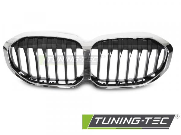 Upgrade Design Sportgrill passend für BMW 1er F40 19-24 Hochglanz schwarz / chrom