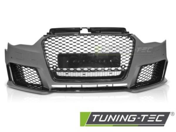 Upgrade Sport Design Frontstoßstange passend für Audi A3 8V Limousine 12-16 inkl. Zubehör in Hochglanz schwarz mit PDC