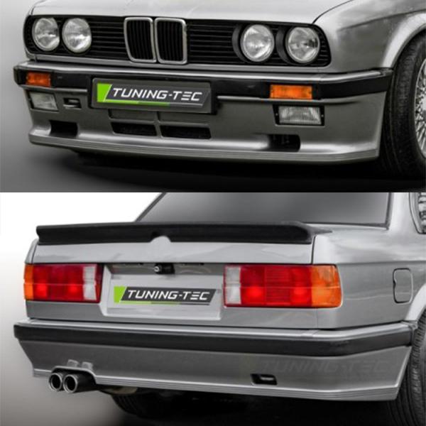 Spar-Paket - Sport Design 1 Heckstoßstange + Sport Design 1 Frontstoßstange für BMW 3er E30 85-94 Limo Cabrio Touring