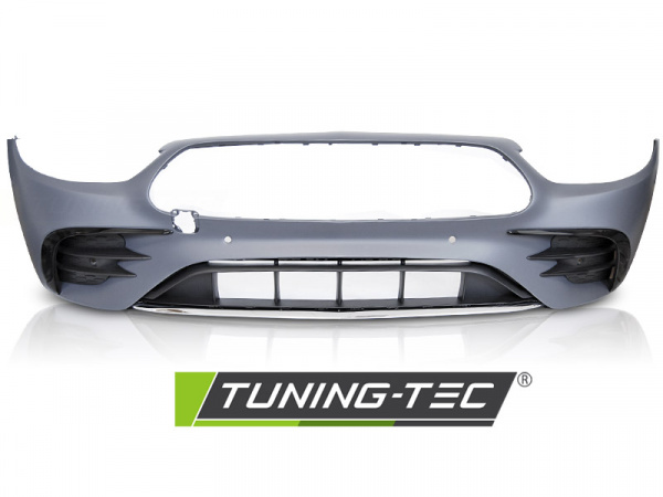 Upgrade Design Frontstoßstange für Mercedes-Benz E-Klasse W213/S213 Lim./T-Modell 20-23 mit PDC chrom/schwarz glanz