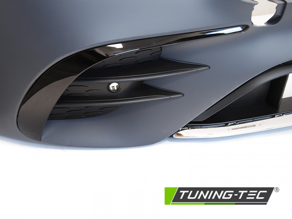 Upgrade Design Frontstoßstange für Mercedes-Benz E-Klasse W213/S213 Lim./T-Modell 20-23 mit PDC chrom/schwarz glanz