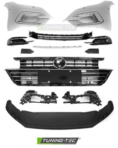 Upgrade Sport Design Frontstoßstange für VW Arteon 17-20 Lim. schwarz /chrom mit PDC