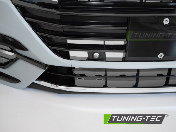 Upgrade Sport Design Frontstoßstange für VW Arteon 17-20 Lim. Hochglanz schwarz mit PDC