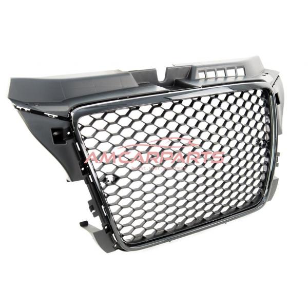 Upgrade Sportgrill / Kühlergrill für Audi A3 8P Facelift 08-12 Hochglanz Schwarz