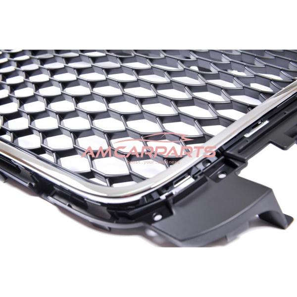 Upgrade Sportgrill / Kühlergrill für Audi A3 8P Facelift 08-12 Hochglanz Schwarz / Chrom in Wabendesign