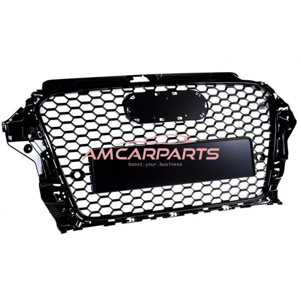 Upgrade Sportgrill / Kühlergrill für Audi A3 8V 12-16 Hochglanz Schwarz in Wabendesign