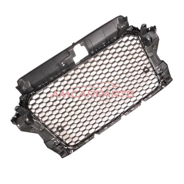 Upgrade Sportgrill / Kühlergrill für Audi A3 8V 12-16 Hochglanz Schwarz / Chrom in Wabendesign